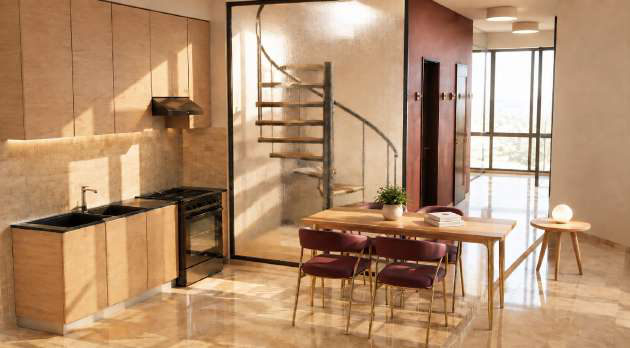 Shared kitchen & communal living area