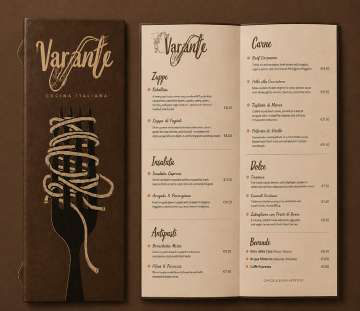 Menu cover